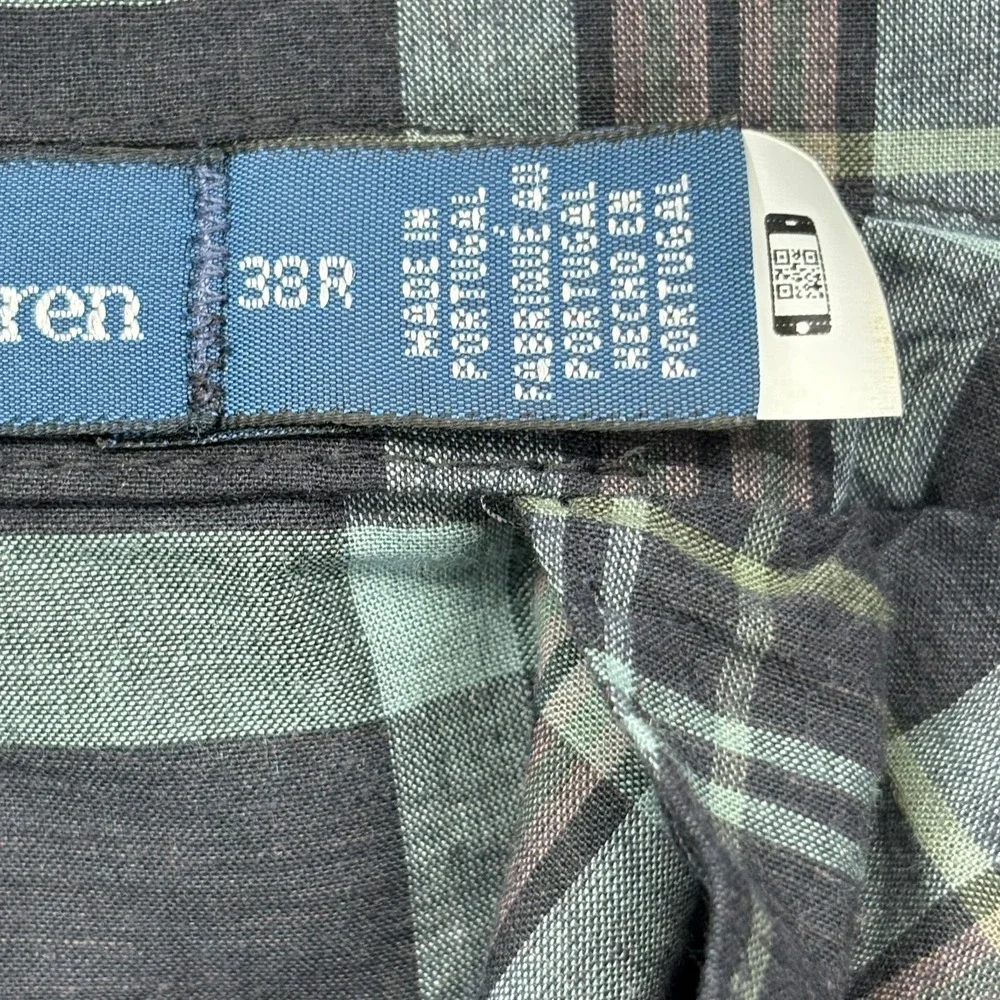 Polo Ralph Lauren Soft Tailored Sport Coat Mens 38R Navy Plaid Suit Jacket NEW